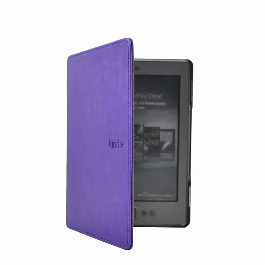 Leather Cover Case for Amazon Kindle 4/5 E-book Reader 6 Inch + Screen Protector Leather Cover Case for Amazon Kindle 4/5 E-book Reader 6 Inch + Screen Protector