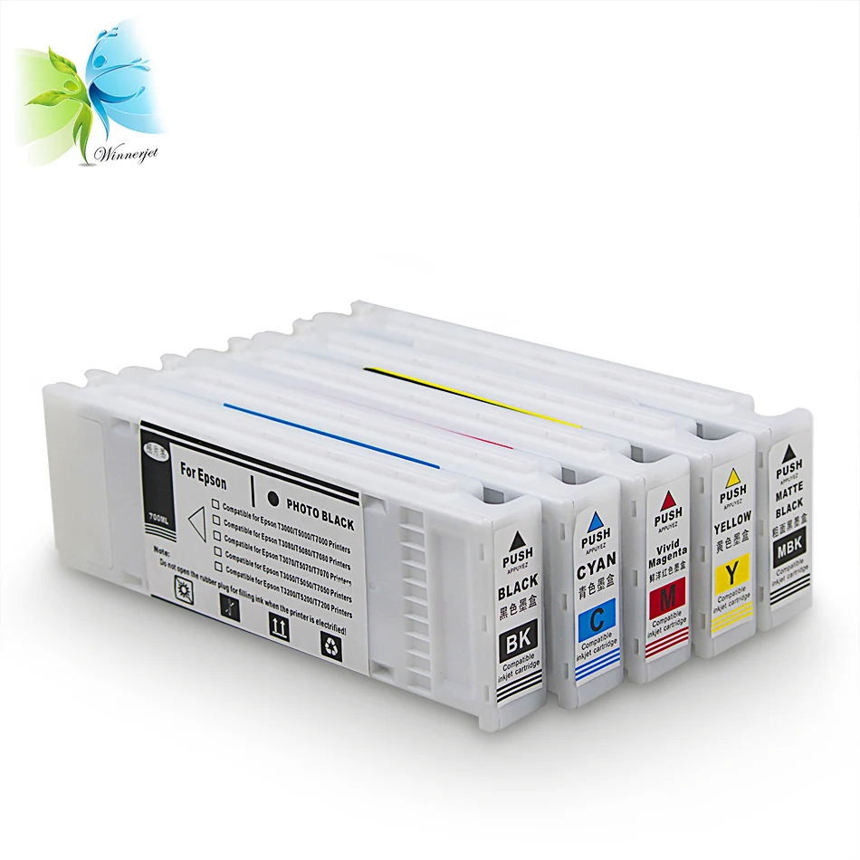 

700ml full of ink cartridge for epson printer, compatible ink cartridge with pigment ink or sublimation ink for epson sc-t7200