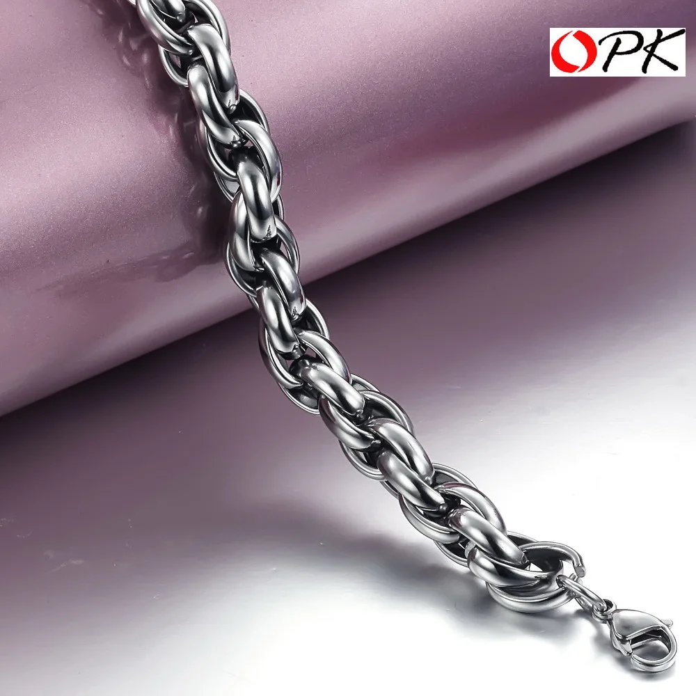 Titanium Steel link Chain Bracelet, Fashion Cable Bracelet. 3