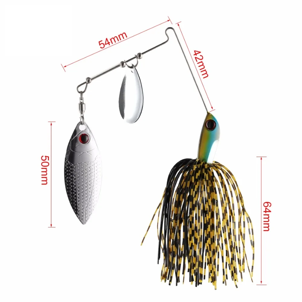 Bass Fishing Lure SK102 Hard Bait 4Pcs 14g Metal Spoon Fish Bait Spinner Bait Sinking Fishing Lure Set