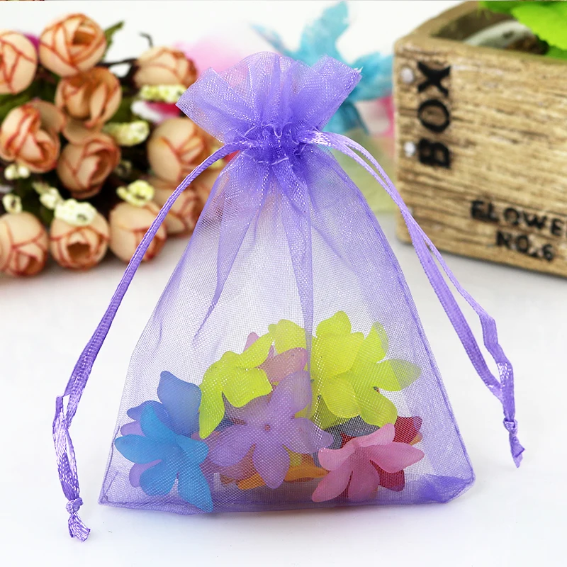 Sachets Bonbons Anniversaire 100 Sachets Organza 10x15cm - 10 Couleurs - Cordon Serrage - Pour Bonbons, Bijoux, Mariage, Fêtes Emballage Bonbons Fêtes