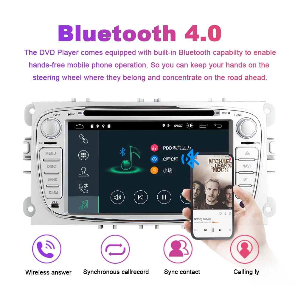 Perfect IPS Xonrich2 Din Android 9 Car Radio GPS Car Multimedia Player for FORD/Focus 2 3 S-MAX/Mondeo 4 C-MAX/Galaxy Kuga Navigation 4G 5 Perfect IPS Xonrich2 Din Android 9 Car Radio GPS Car Multimedia Player for FORD/Focus 2 3 S-MAX/Mondeo 4 C-MAX/Galaxy Kuga Navigation 4G 5