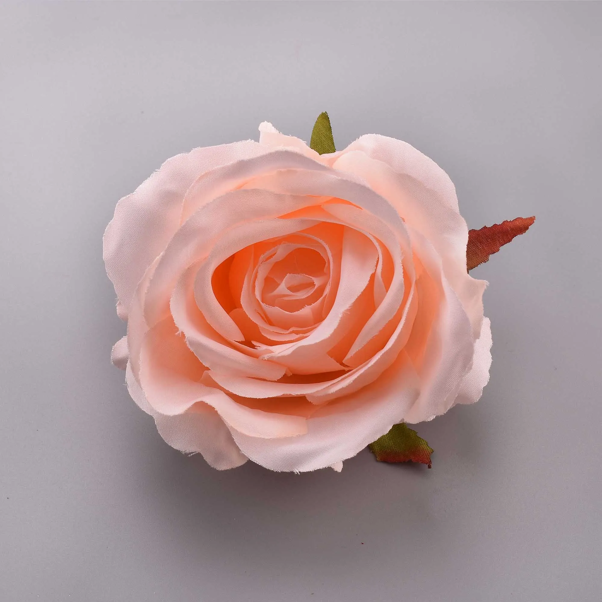 30 шт. большой шелк белые розы искусственные цветок голова для украшения свадьбы DIY ВЕНОК подарок Скрапбукинг большой искусственный цветок - Цвет: Champagne