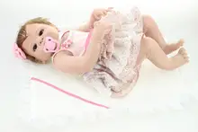 23″ 58cm Victoria Handmade Full Silicone Lifelike Baby Bonecas Bebe Doll Reborn for Kid brithday Christmas Gifts Brinquedos