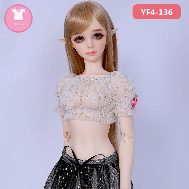 BJD SD кукольная одежда 1/4 или 1/3 юбка на подтяжках кружевное платье без бретелек для Minifee или MSD боди YF4-136 кукла аксессуары