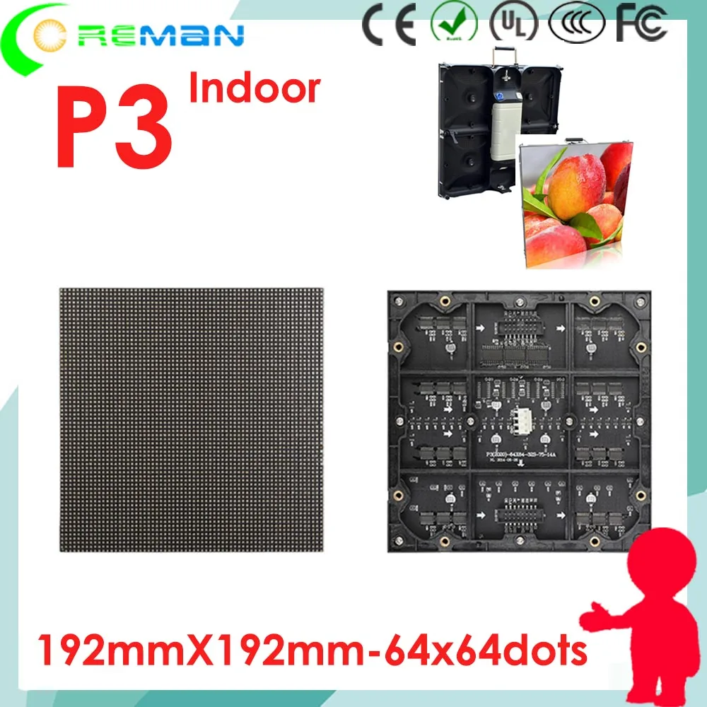 Alibaba Дешевые 64x64 светодиодный точечно-матричный модуль p3 rgb smd led модуль p3 192 мм x 192 мм 64x64 p2 p2.5 p4 p5 p6 светодиодный знак