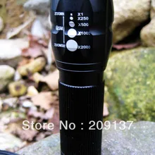 CREE xm-l T6 люменов 3-Режим светодиодный фонарик Масштабируемые светодиодный фонарик факел для 3xaaa