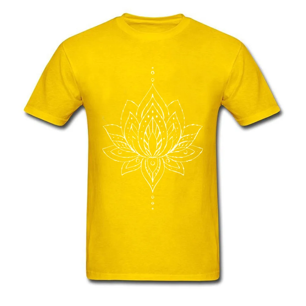 Tops & Tees Tops Tees grunge mandala lotus Labor Day Short Sleeve 100% Cotton Crew Neck Men's Tshirts Personalized Rife grunge mandala lotus yellow