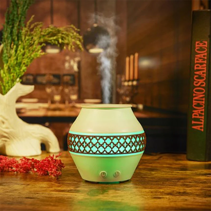 

New Hollow Lantern Aromatherapy Diffuser Household Essential Oil Air Humidifier 120ML Mute Aroma Diffuser Colorful Light