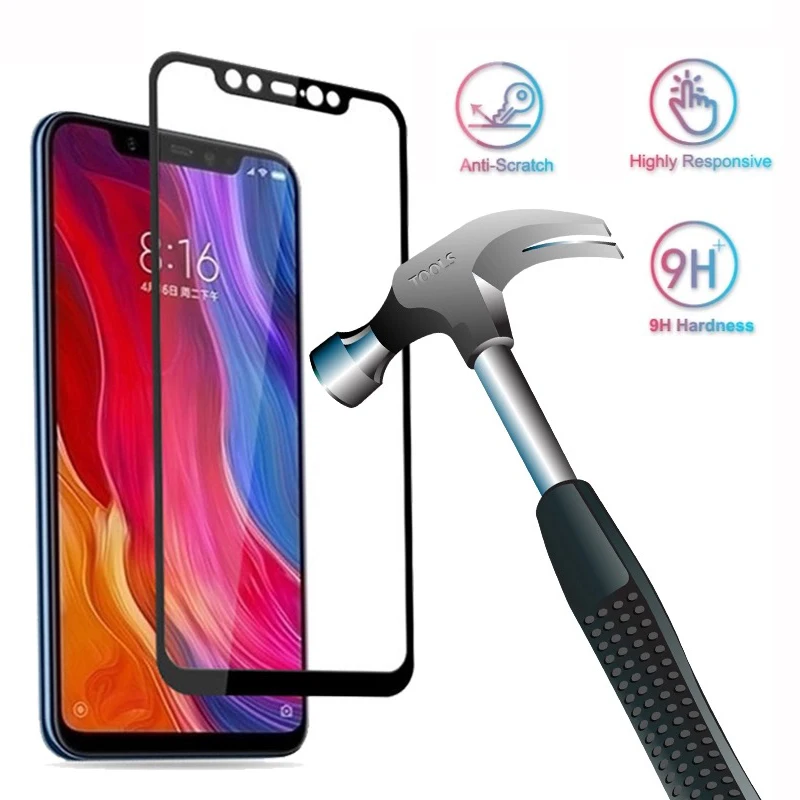 Закаленное стекло на Xiaomi mi A2 Lite защита экрана Защитное для Xiao Pocophone F1 8 PocofoneF1