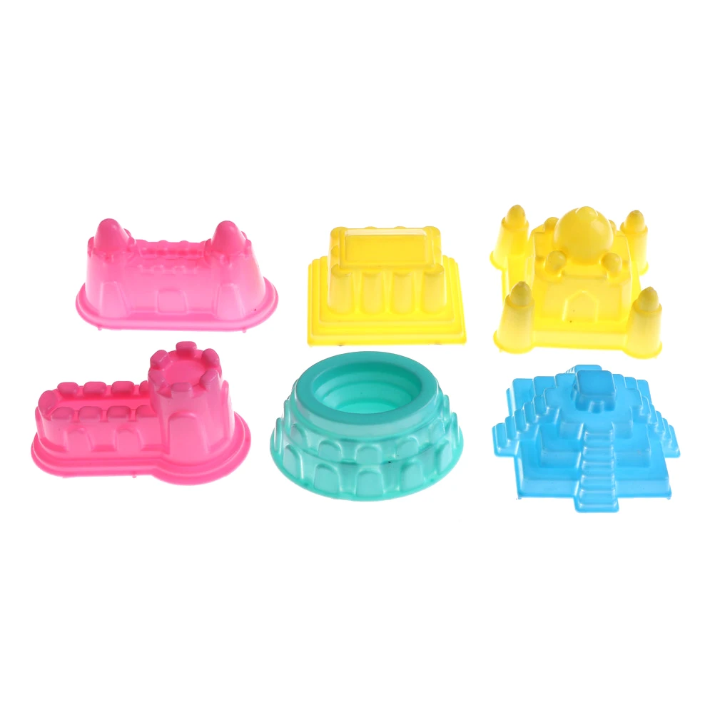 Toys & Hobbies 6pcs/set Portable Castle Sand Clay Model Clay For Moving Magic Sand Wholesale Novelty Beach Toys Up-To-Date Styling Learning & Education