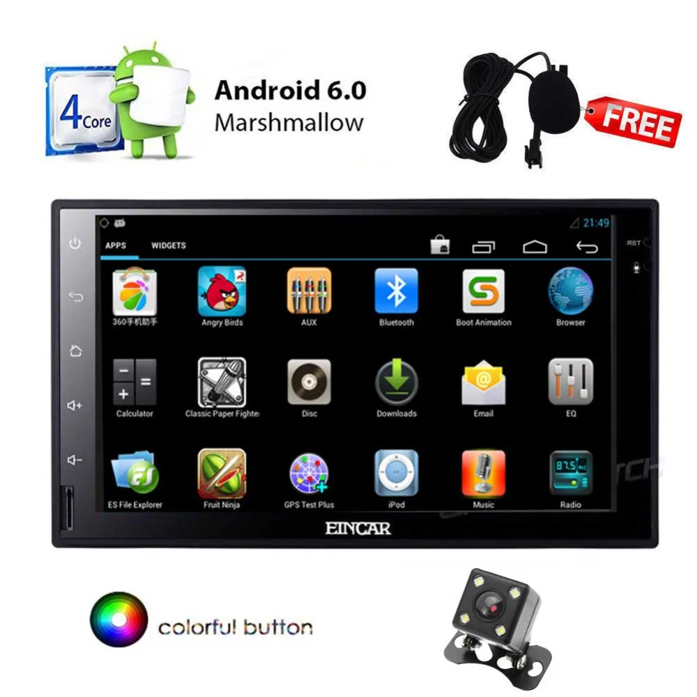 Bluetooth Built in WiFi GPS Navigation System Android 6.0 Quad Core Car