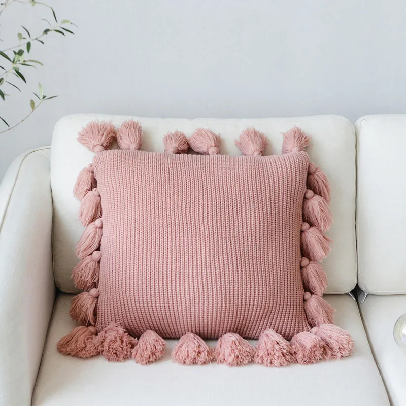 Cushion cover terry nursery decoration pink