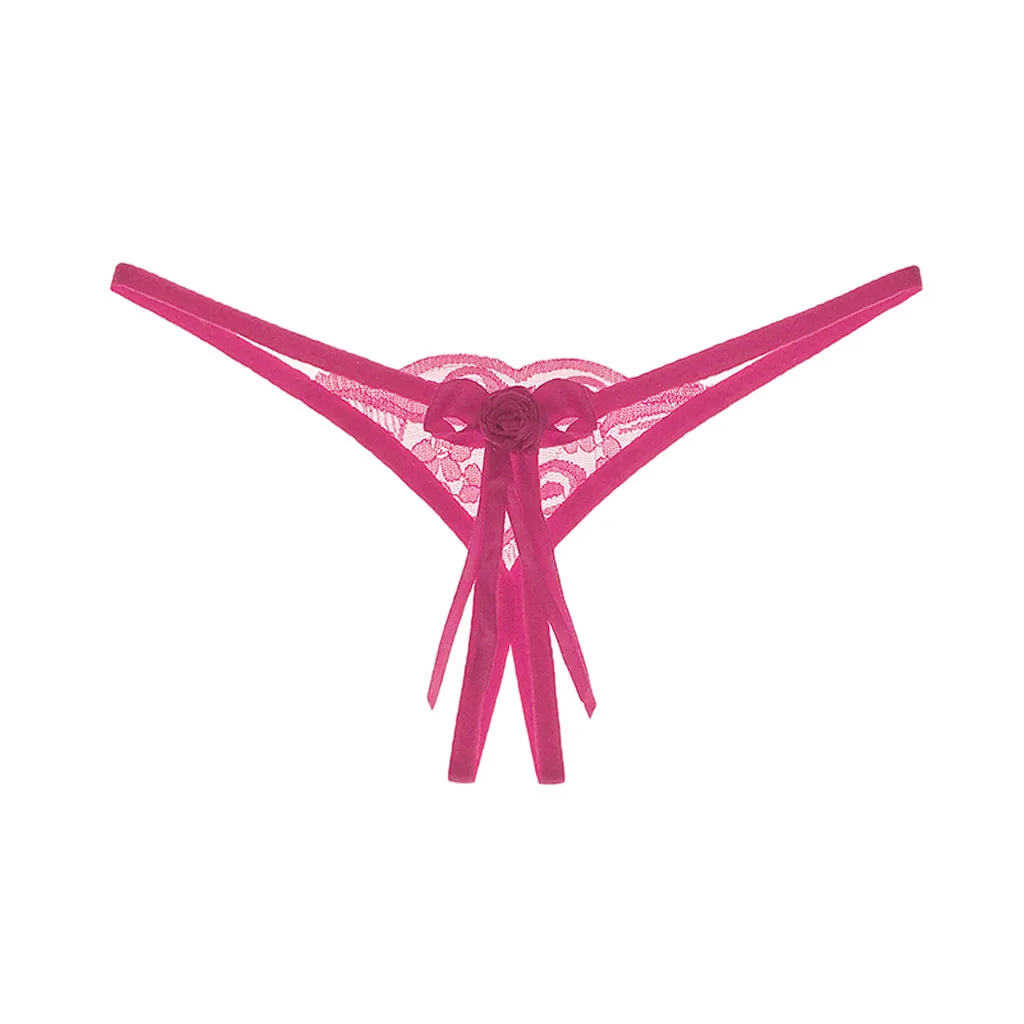 Женское белье стринги Bragas сексуальные трусики стринги кружевные трусики нижнее белье женские трусики tanga invisible mujer g string - Цвет: Hot Pink