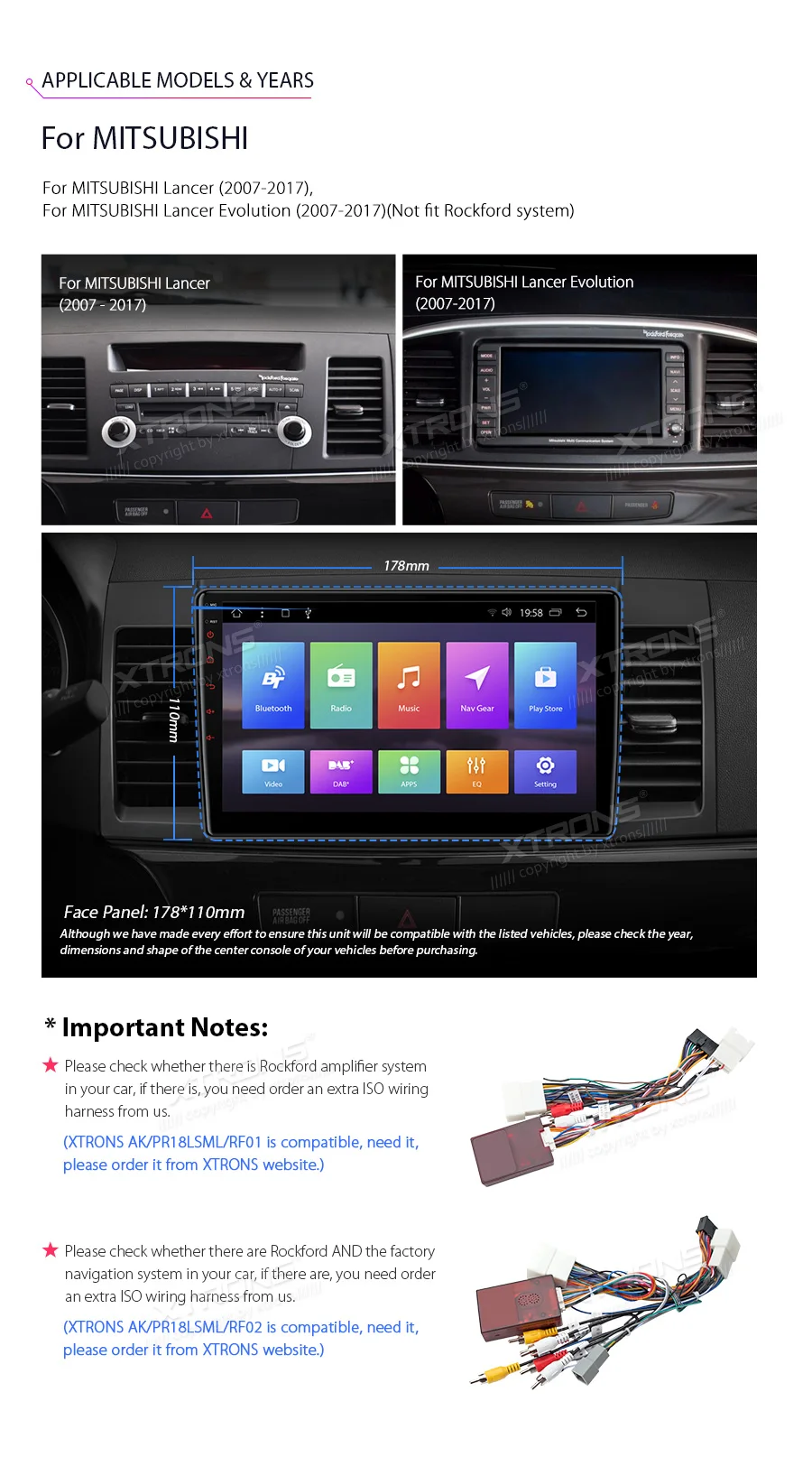 Top 10.1" Android 8.1 Oreo OS Car Multimedia GPS Radio for Mitsubishi Lancer 2007-2017 & Mitsubishi Lancer Evolution 2007-2017 3