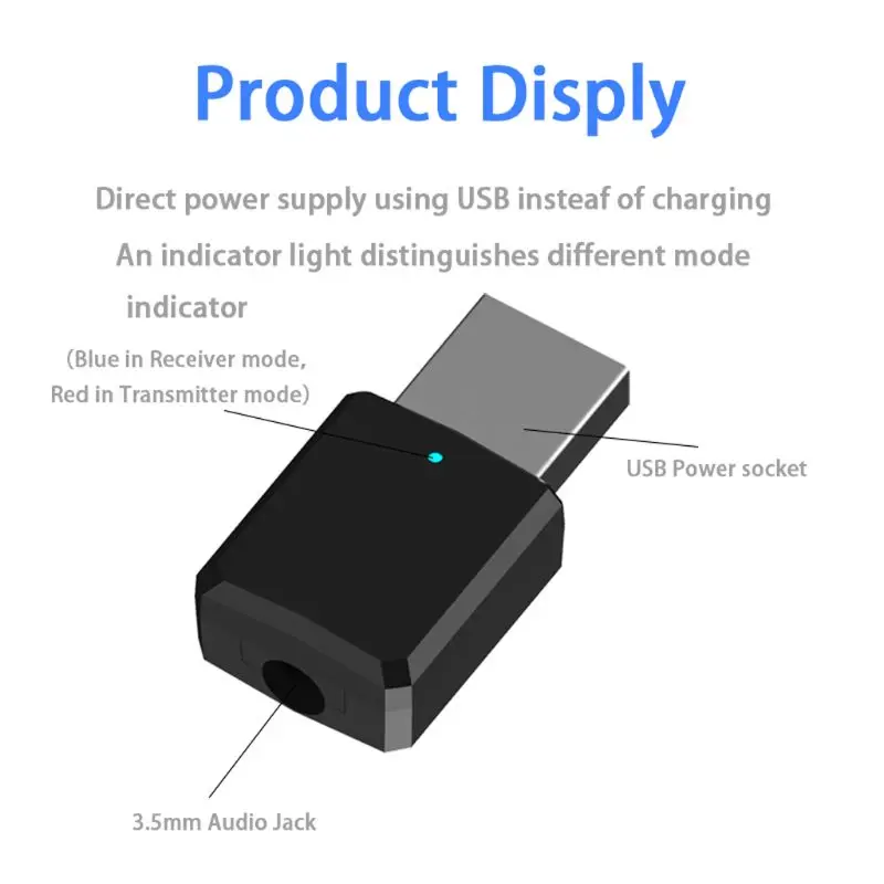 USB Bluetooth приемник передатчик беспроводной 3,5 мм аудио музыка стерео адаптер ключ для ТВ ПК Bluetooth динамик головной фон