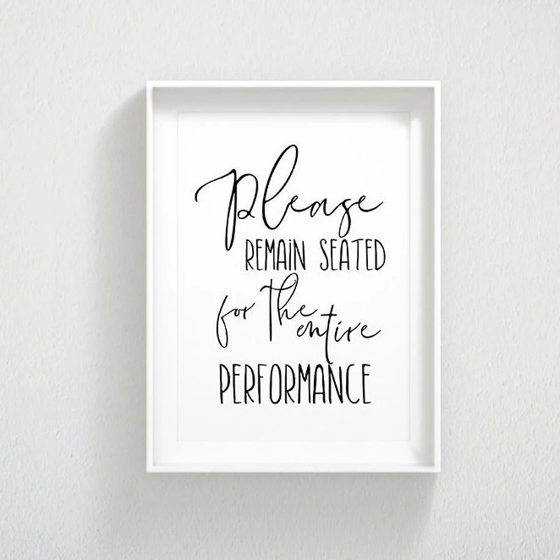 Funny Bathroom Signs Canvas Art Painting Home Decoration