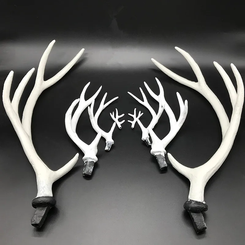 ZILIN umělý bílý jelen parohy vánoční jelen parohy DIY materiál pro čelenku náhrdelník displej