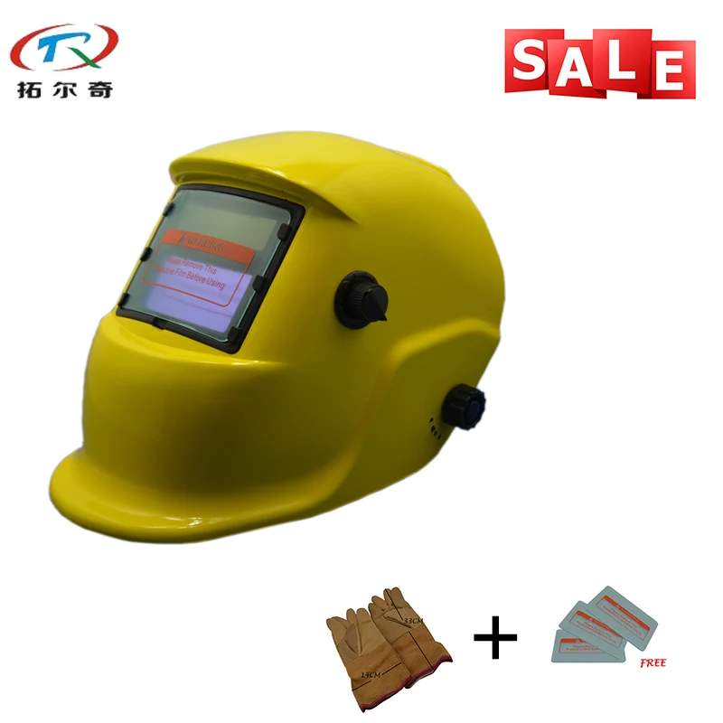 

Welding Tools Grinding Function Mask TIG welding helmet/argon arc welding grinding Welding Helmet TRQ-HS05-2200de yellow gloves