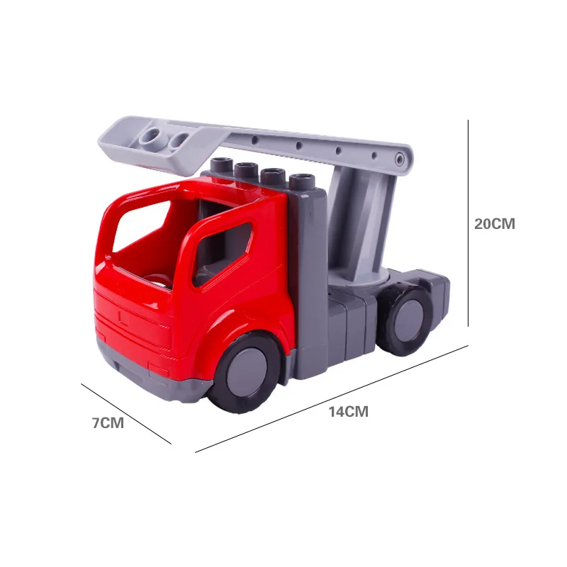 Big SIze Building Blocks Accessory City Bus Truck Aircraft Transport Fire Truck Brick Model Compatible Duploe Toys for children (11)