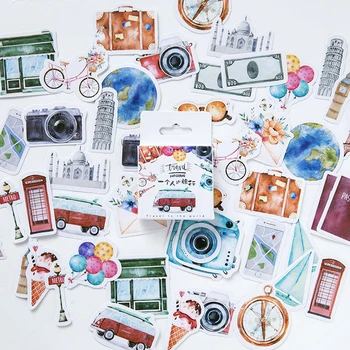 

One Person Travel Decorative Stickers DIY Decoration Diary Photo Album Adhesive Stationery Sticker Kids Children Gift Supplies