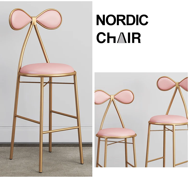 A,Fashion Butterfly knot Metal Chair Golden Bar Stool Dining Chair Makeup Chair Modern Simple Dressing Table Stool Home shop A,Fashion Butterfly knot Metal Chair Golden Bar Stool Dining Chair Makeup Chair Modern Simple Dressing Table Stool Home shop