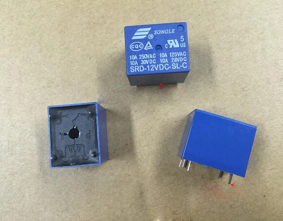 

20PCS/Lot SRD-12VDC-SL-C SRD-12VDC 12VDC 12V/10A 5 feet Power Relay