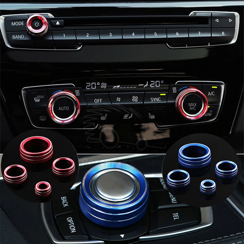 Car Style Air Conditioner Buttons Audio Circle Accessories Car