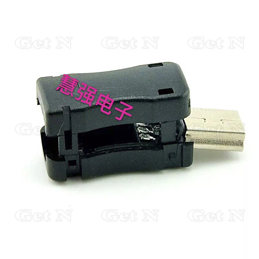 1000 шт./лот 5-контактный сварные-на Mini-USB штекер разъем с Пластик В виде ракушки