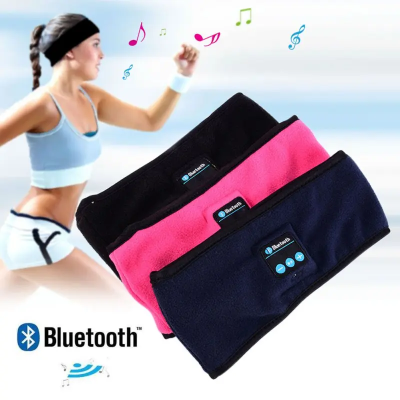 

Sports Smart Wireless Bluetooth Music Wide Anti-sweat Headband Headphones Cap Warm