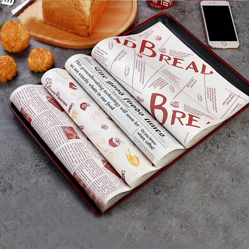 500pcs 26x36cm Disposable Paper tray mats Oil proof wax paper for food