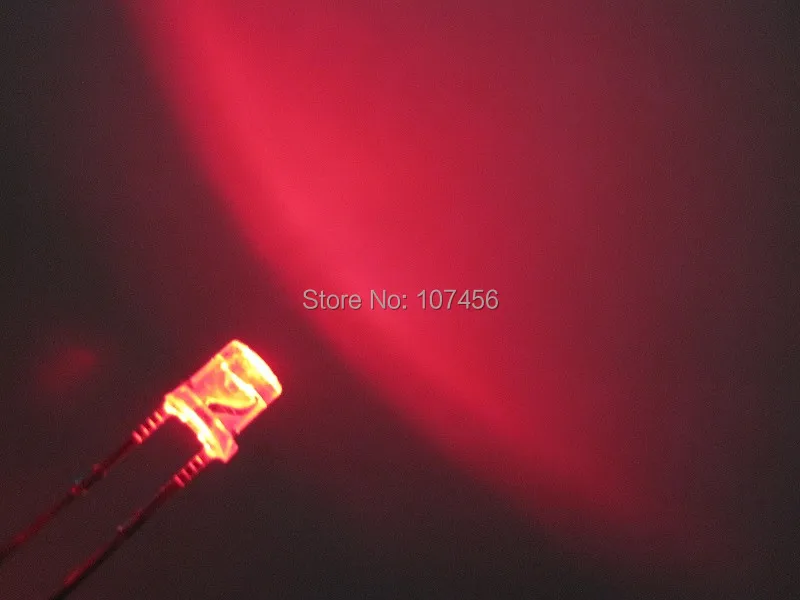 Liso + Transporte Emissor de Luz Pces Vermelho Superior Rápido Ultra Brilhante Diodo Grande – Ângulo 15000 3mm Led