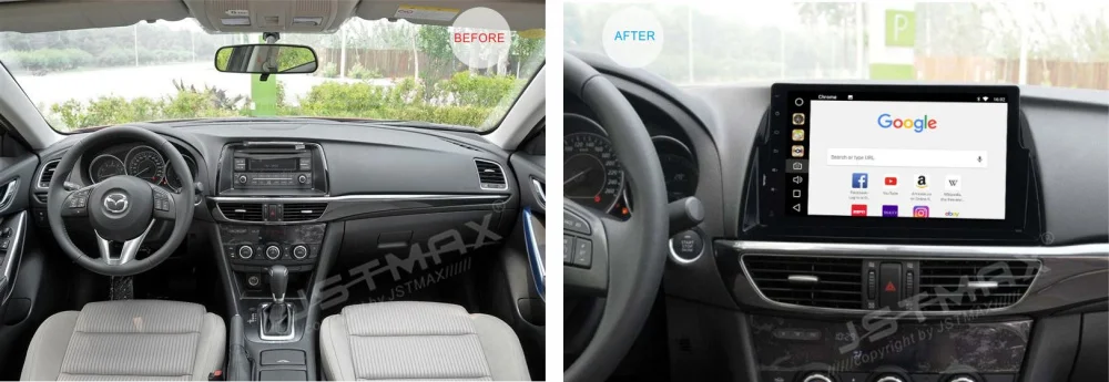 Sale JSTMAX 9" Android 8.0 Car GPS Radio Player for Mazda  6 Atenza 2013-2015 4G+32G OCTA CORE DVD Auto Stereo Multimedia player 2