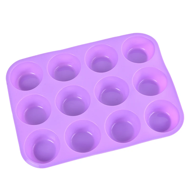 Hoomall 12 решеток силиконовый Торт Помадка кекс украшения торта инструменты формы для печенья кухонные формы для выпечки лай аксессуары - Цвет: Фиолетовый