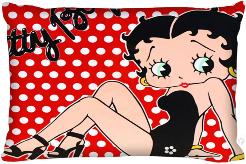 

Hot sale Rectangle Pillowcase 45x35 (one side) Custom Comfortable Betty Boop pillow case Zippered Just Cover