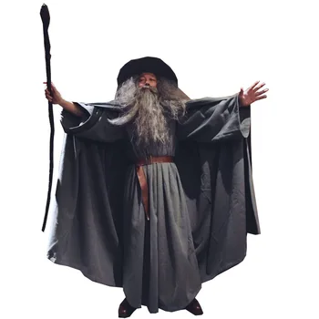 

2020 Gandalf Cosplay Costume Robe Adult Wizard Cloak Hat