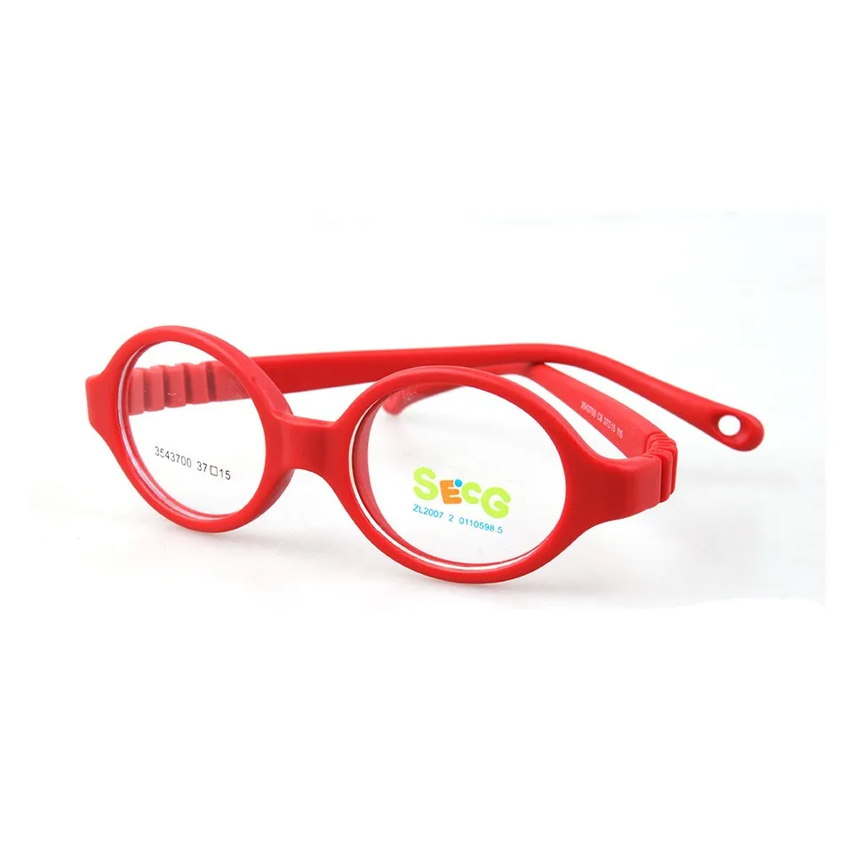 SECG круглые гибкие оптические детские очки, пластиковая оправа унисекс TR90, детские очки для близорукости, для зрения, детские очки