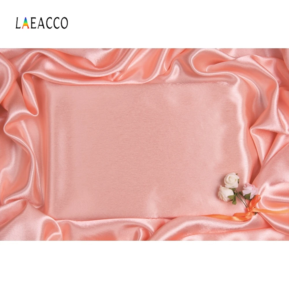 Laeacco розовые шелковые фоны для фотосъемки новорожденных детей индивидуальные
