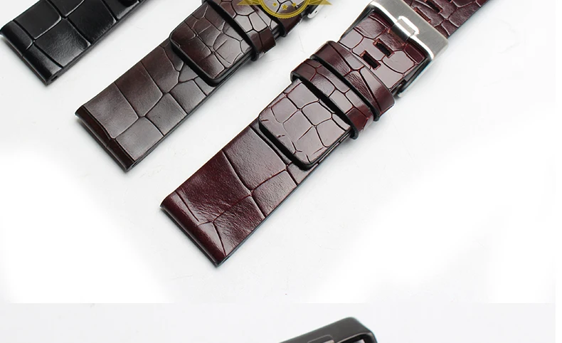 Браслет из натуральной кожи 24 мм 26 мм ремешок для часов толстый ремешок для наручных часов мужские часы брендовые аксессуары для часов