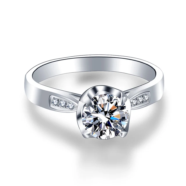 Edi Klasyczne Moissanites Pave 1ct Lab Grown Diament Mody Zespół 14
