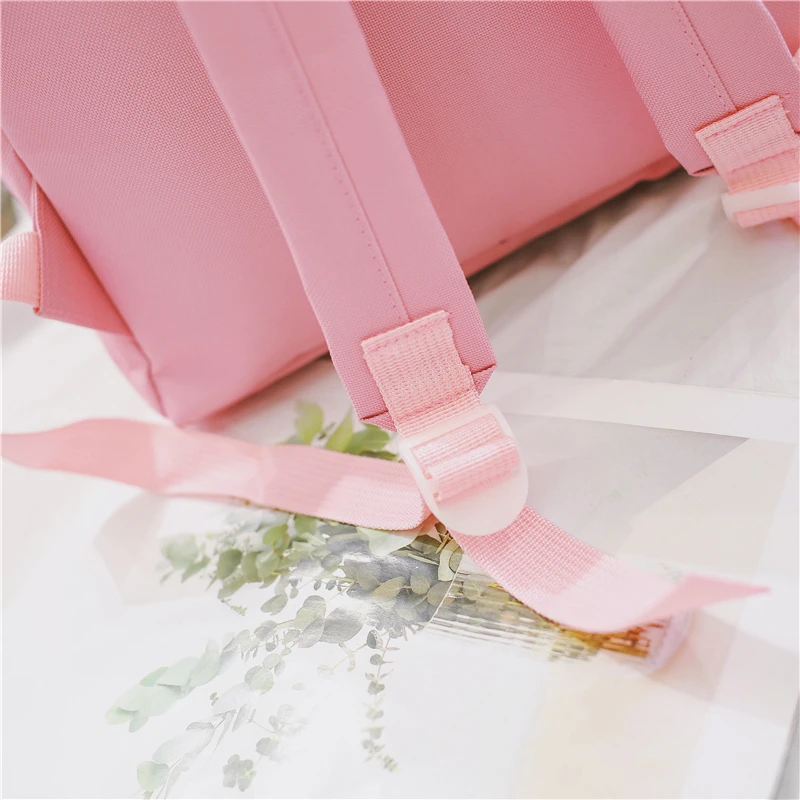 Menghuo Fashion Ribbon Backpack Women Nylon School Bags for Teenage Girls Embroidery Practical Functional Travel Female Backpack (12)