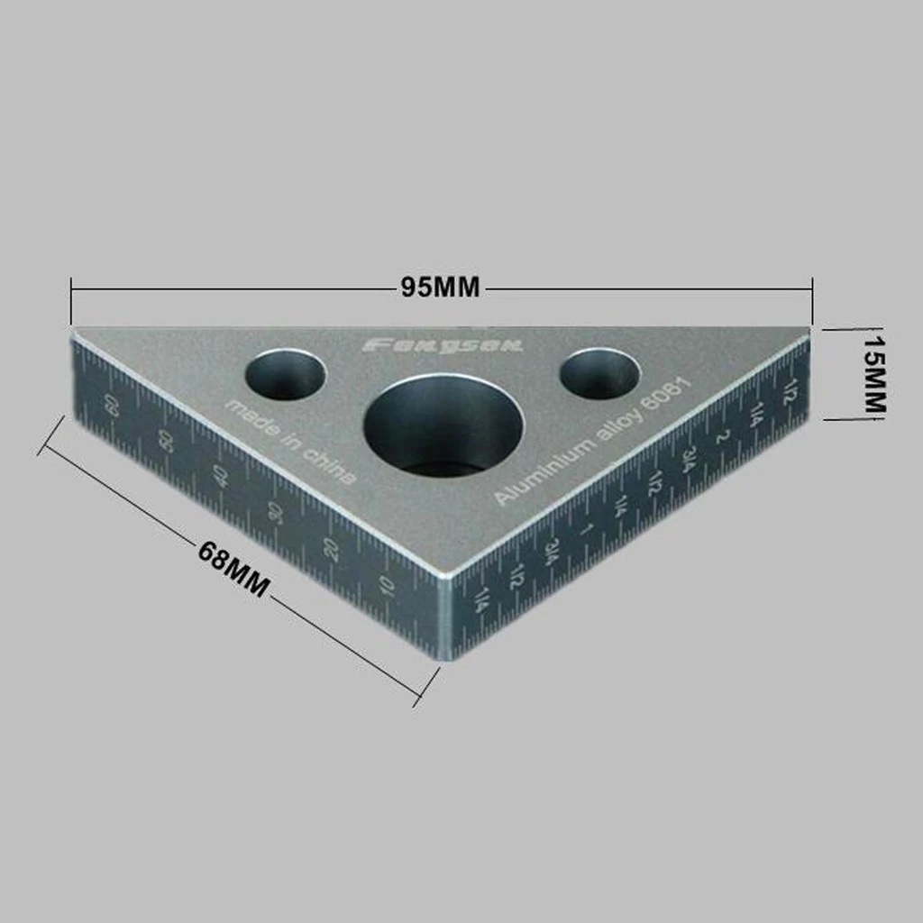 90 Degree Precision Woodworking Tools Positioning Squares Triangle 0-68mm