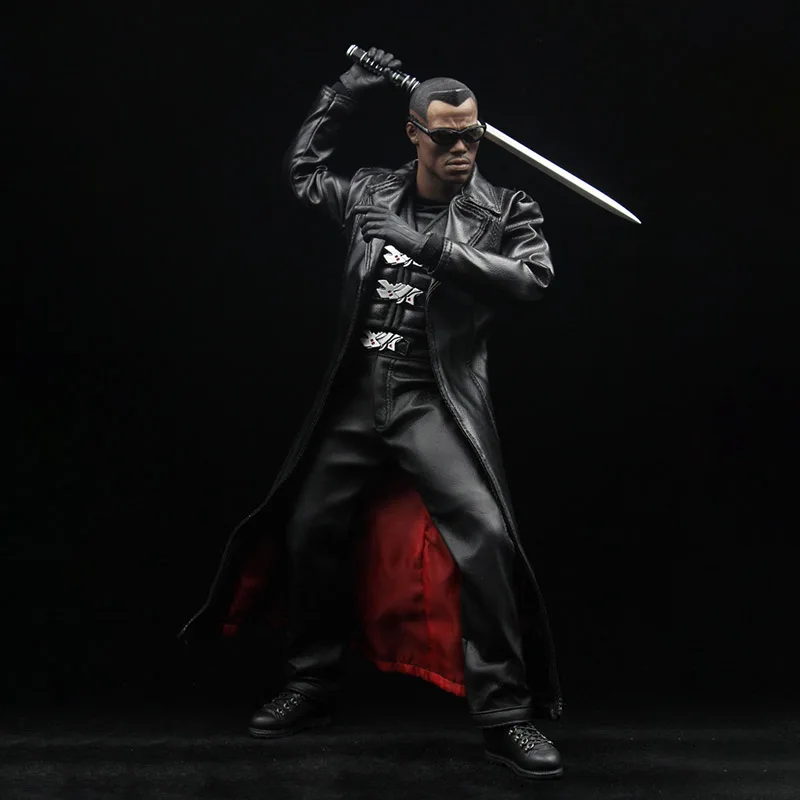 

1/6 Scale Dwayne Johnson Blade Warrior Vampire Hunter Leather Suit Clothing Set for 12 Inches Action Figure Body Toys Accessory