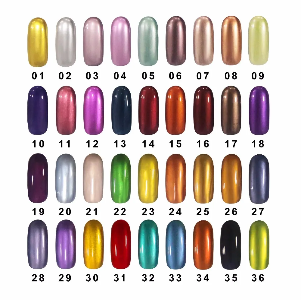 Buy 6pcs/lot BD 10ml metallic mirror nail gel soak off