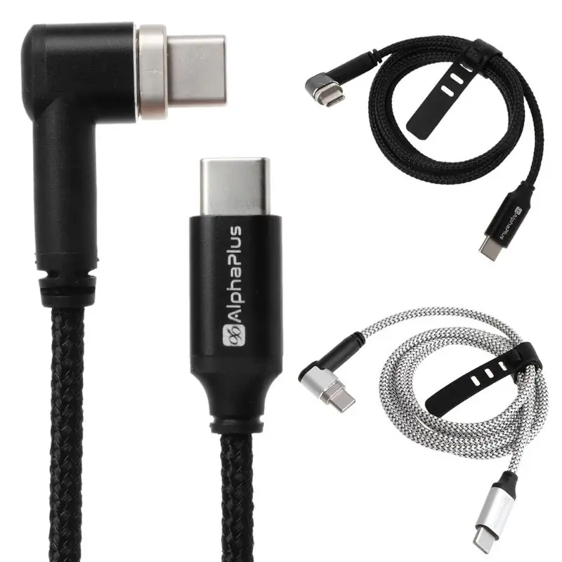 

OOTDTY 1PC 4.3A 87W Magnetic Type C to Type C Charge Cable for MacBook Samsung S9 S8 Huawei Digital Power Cables 1m