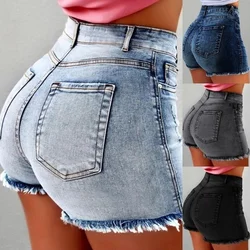 New Summer Women's Fashion Causal Stretchy Denim Shorts Jeans High Waist Washed women shorts New Summer Women's Fashion Causal Stretchy Denim Shorts Jeans High Waist Washed women shorts