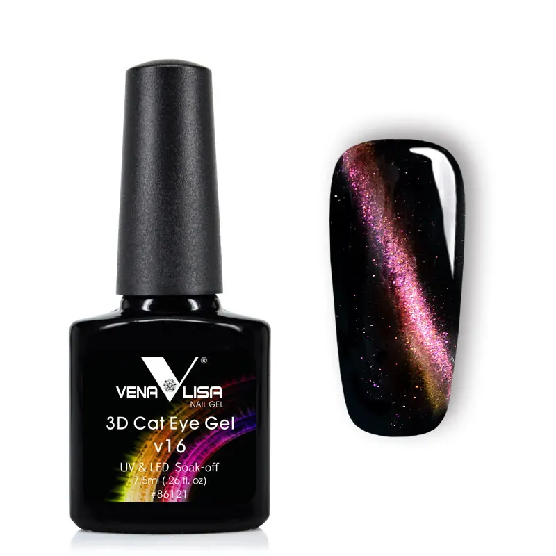 Новые продукты Venalisa 3d кошачий глаз Дизайн Ногтей Полное покрытие Bage УФ светодиодный художественный Гель-лак для ногтей Дизайн ногтей Краска гель набор - Цвет: v16