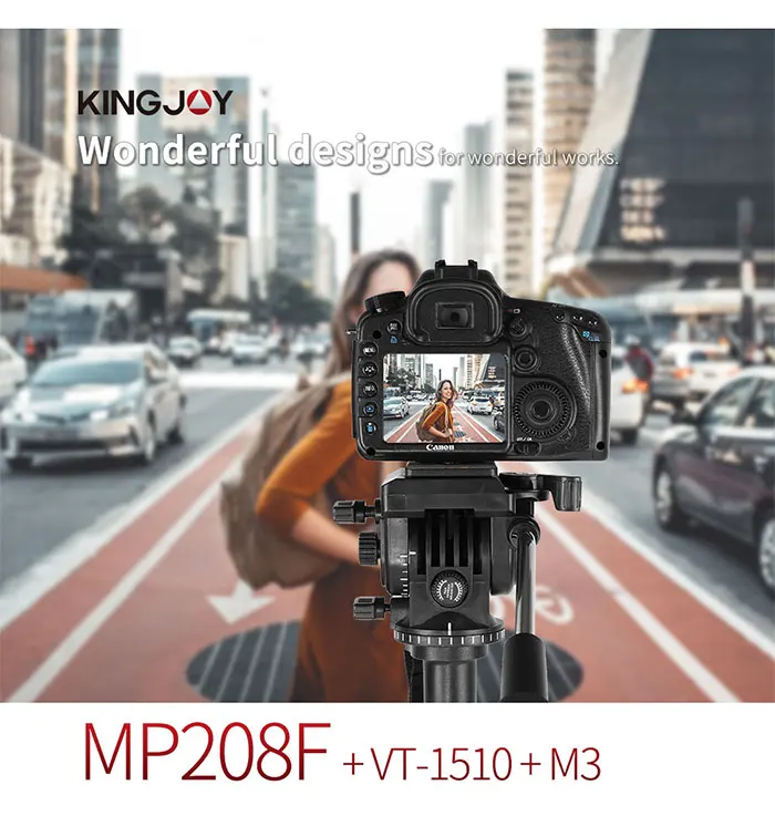 Kingjoy MP208F набор профессиональный монопод набор Dslr для всех моделей камеры штатив Стенд Para Movil Гибкий штатив для SLR DSLR