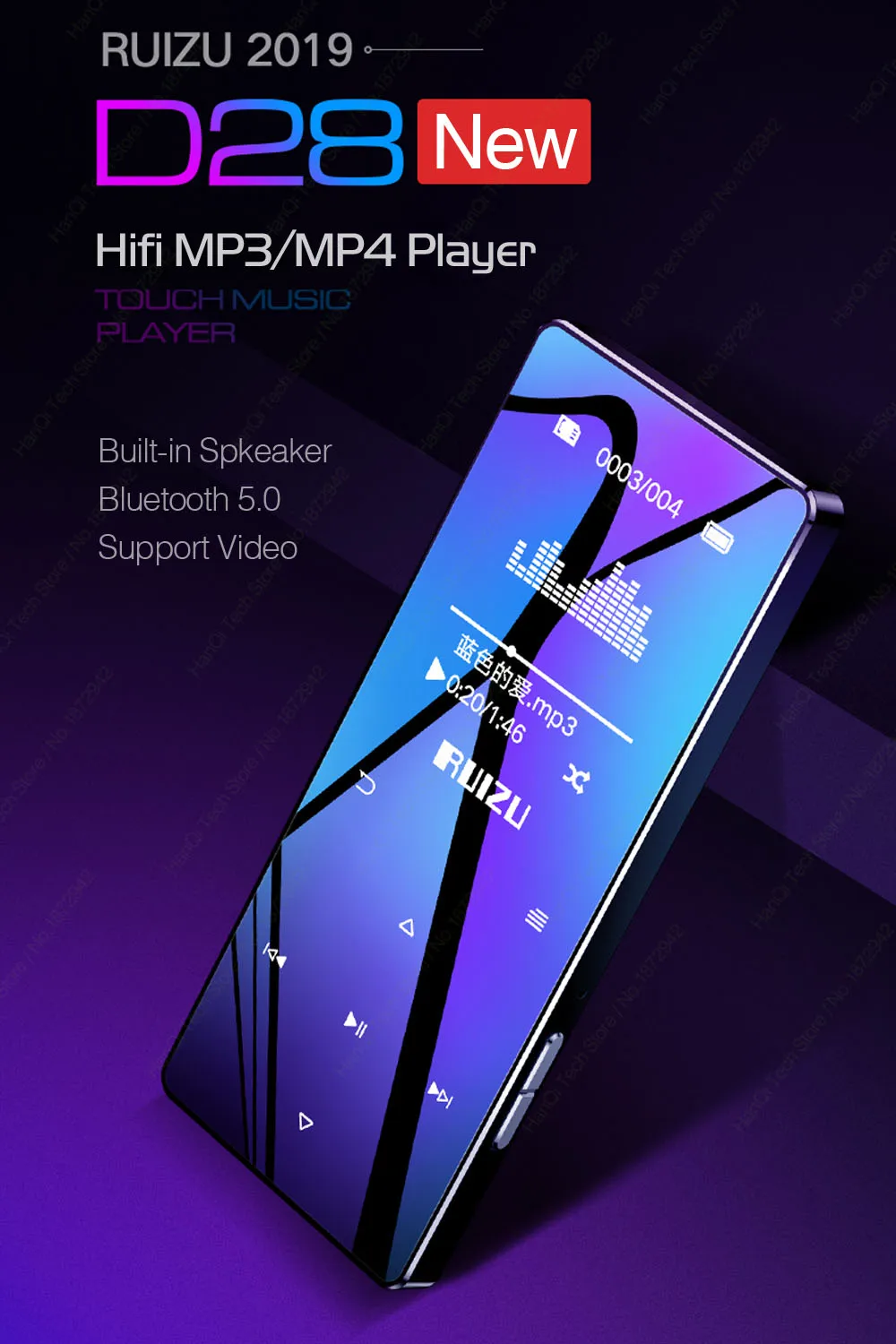 música 8g walkman portátil com alto-falante embutido