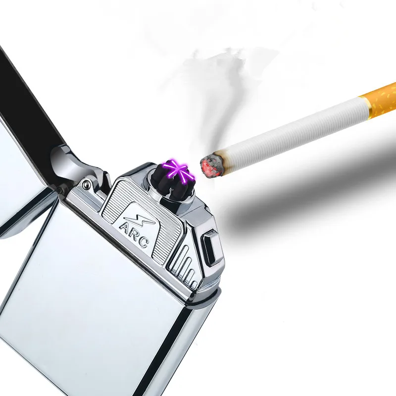 Новая JLBS156 двойная дуговая зажигалка, ветрозащитная электронная usb-зажигалка для перезарядки сигарет, электрическая сигарная зажигалка